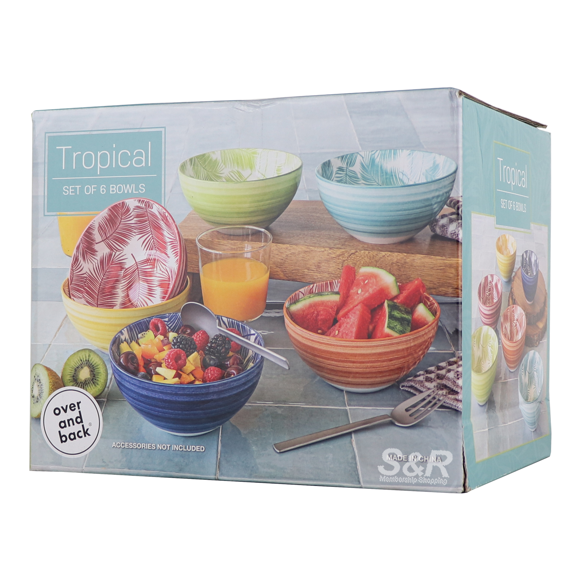 Over And Back Tropical Bowl 6pcs